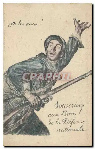 Cartes postales Souscrivez aux Bons de la Defense Nationale Militaria