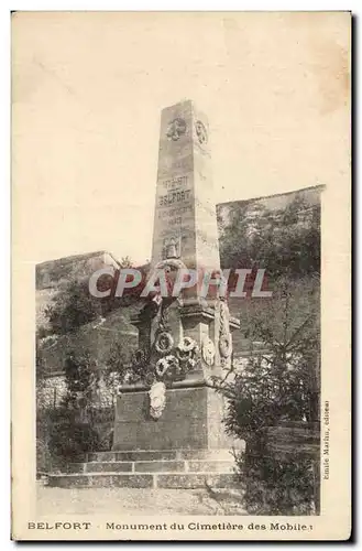 Ansichtskarte AK Belfort Monument du Cimetiere des Mobiles Militaria