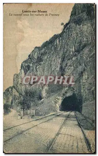 Cartes postales Lustin sur Meuse Le tunnel sous les rochers de Fresnes