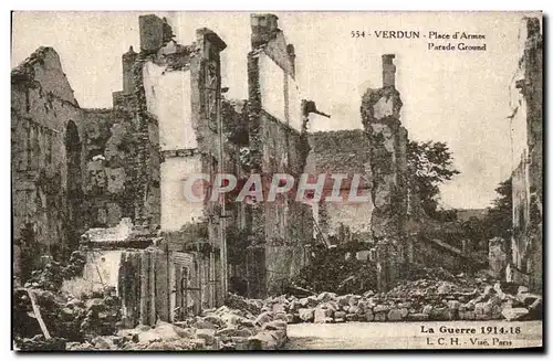 Cartes postales Verdun Place d Armes Parade Ground Militaria