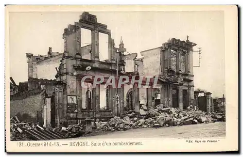 Cartes postales Guerre 1914 15 Revigny Suite d un bombardement Militaria