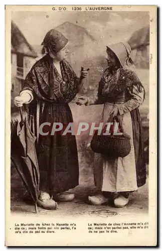 Cartes postales L Auvergne Folklore Costume Femmes