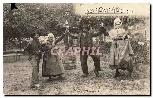 Cartes postales La Bourree Folklore Costume Danse