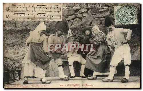 Cartes postales Auvergne La Bourree Folklore Costume