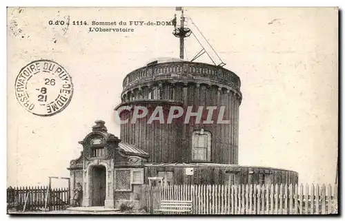 Cartes postales Sommet du Fuy de Dome L Observatoire