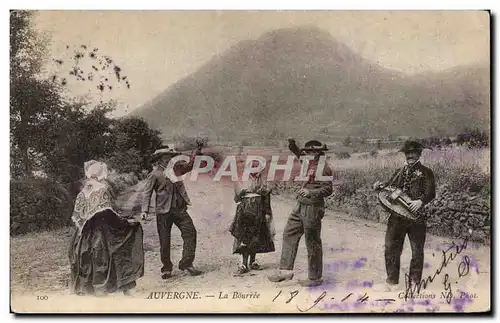 Ansichtskarte AK Auvergne La Bourree Folklore Costume