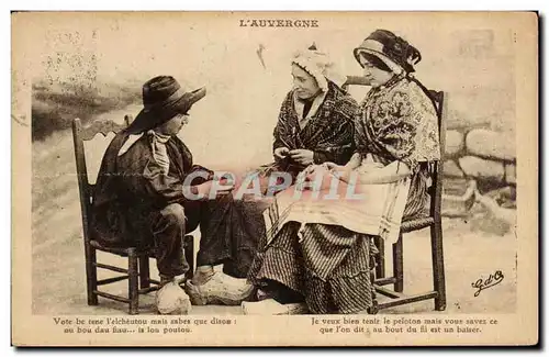 Cartes postales L Auvergne Folklore Costume