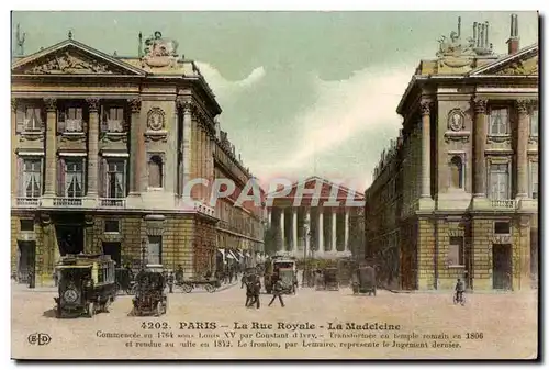 Cartes postales Paris La Rue Royale La Madeleine