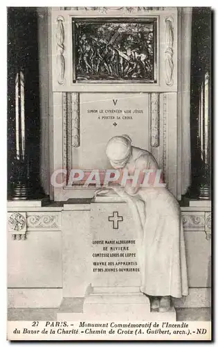 Ansichtskarte AK Paris Monument Commemoratif de I Incendie du Bazar de la Charite Chemin de Croix