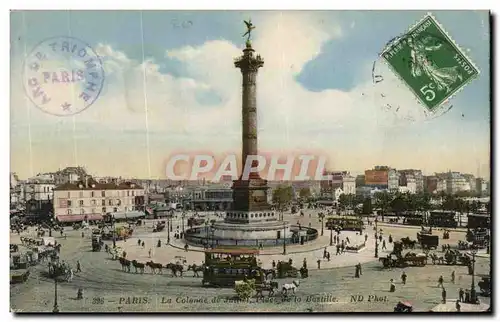 Cartes postales Paris La Colonne de Julliet Place de la Bastille