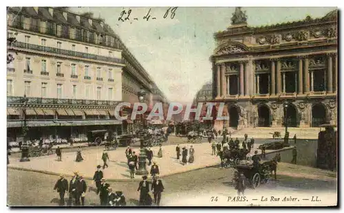 Cartes postales Paris La Rue Auber Opera