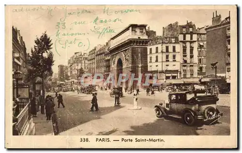 Cartes postales Paris Porte Saint Martin