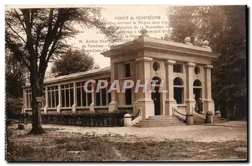 Ansichtskarte AK Foret de Compiegne Edifice abritant le wagon de l armistice 1918 Militaria