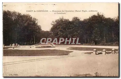 Ansichtskarte AK Foret de Compiegne Monument de l Armistice et Carrefours Militaria