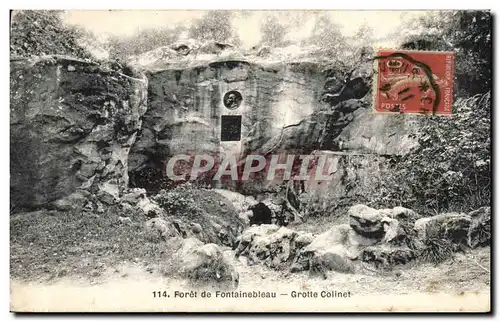 Cartes postales Foret de Fontainebleau Grotte Colinet