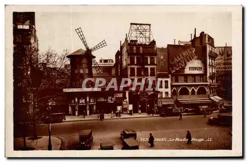 Cartes postales 1971 Paris Le Moulin Rouge Galeries Lafayette Montmartre