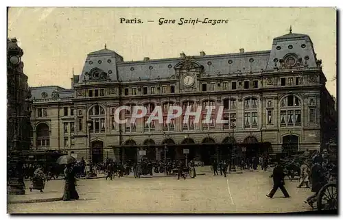 Cartes postales Paris Gare Saint Lazare