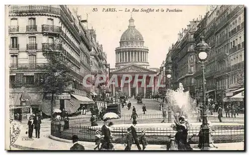 Cartes postales Paris La Rue Souffiot et le Pantheon