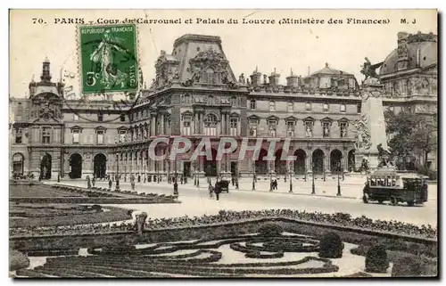 Ansichtskarte AK Paris Cour Carrousel et Palais du Louvre Ministere des Finances