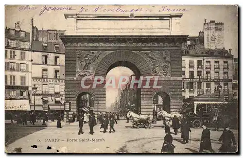 Cartes postales Paris Porte Saint Martin