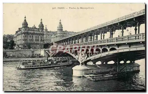 Cartes postales Paris Viaduc du Metropolitain metro Peniches