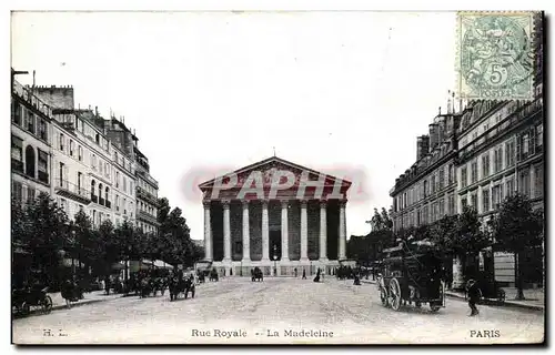 Cartes postales Rue Royale La Madeleine Paris