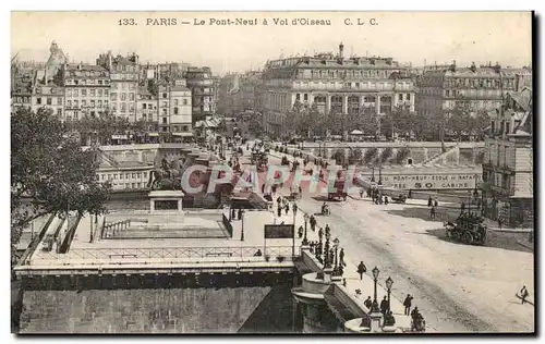 Cartes postales Paris Le Pont Neuf a Vol d Oiseau