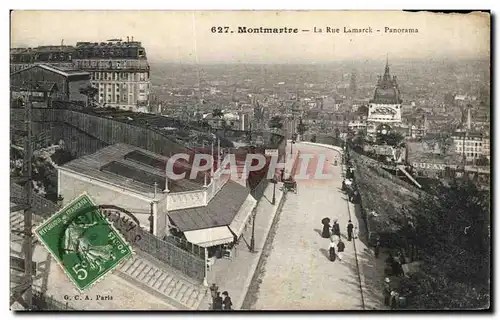 Cartes postales Montmartre La Rue Lamarck Panorama Paris