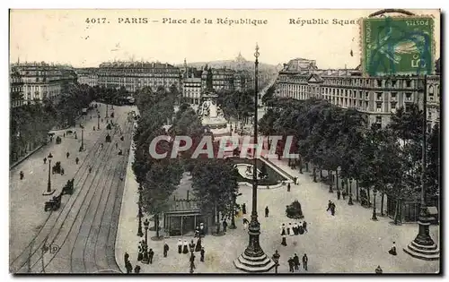 Cartes postales Paris Place de la Republique Republic Sque