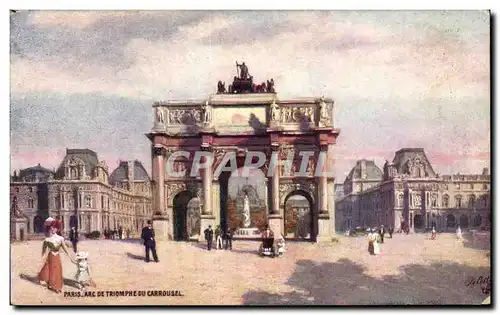 Cartes postales Paris Arc de Triomphe Du Carrousel Louvre