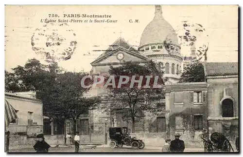 Ansichtskarte AK Paris montmartre L Eglise Saint Pierre et le Sacre Coeur Automobile