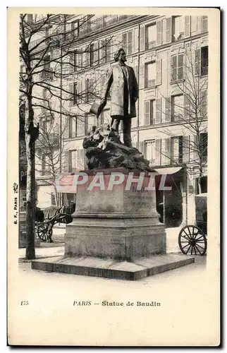 Cartes postales Paris Statue de Baudin