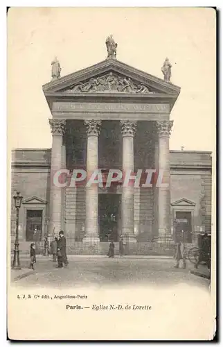 Cartes postales Paris Eglise N D de Lorette