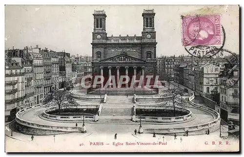 Cartes postales Paris Eglise Saint Vincent de Paul