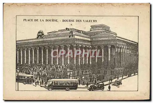 Ansichtskarte AK Place De La Bourse Des Valeurs Paris