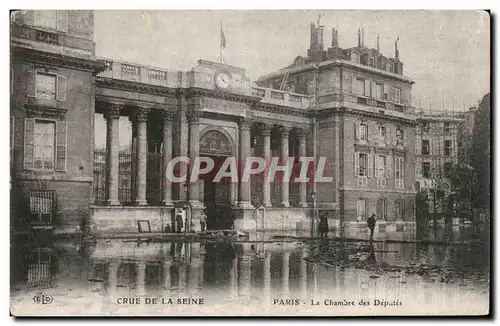 Ansichtskarte AK Crue De La Seine Paris La Chambre des Deputes Inondations