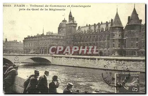 REPRO Paris Tribunal de Commerce et Conciergerie pris du Quai de la Megisserie