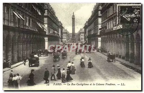 REPRO Paris La Rue Castiglione et la Colonne Vendome