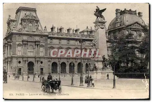 Ansichtskarte AK Paris Louvre et Monument Gambetta