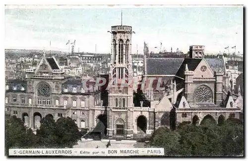 Cartes postales St Germain L Auxerrois Edite par le Bon Marche Paris