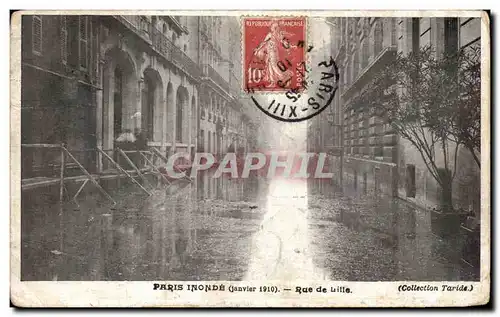 Ansichtskarte AK Paris Inonde Rue de Lille Inondations 1910