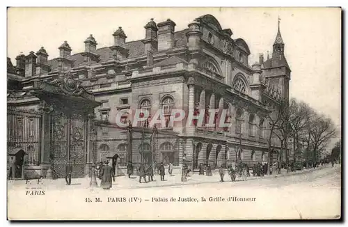 Ansichtskarte AK Paris Palais de Justice la Grille D Honneur