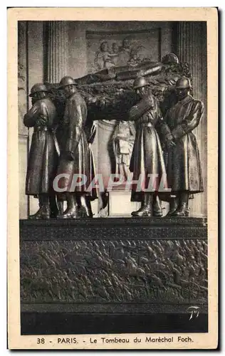 Cartes postales Paris Le Tombeau du Marechal Foch Militaria