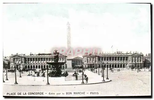 Cartes postales Place De La Concorde Edite par le Bon Marche Paris