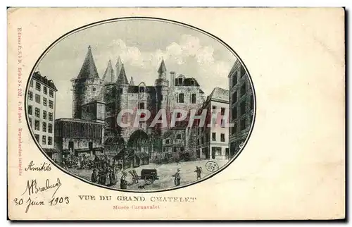 Cartes postales Vue Du Grand Chatelet Musee Carnavalet