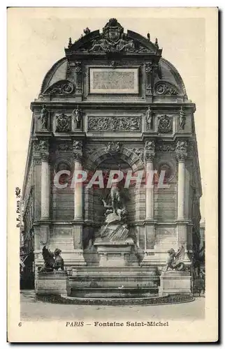 Cartes postales Paris Fontaine Saint Michel