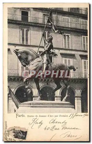 Ansichtskarte AK Paris Statue de Jeanne d Arc par Fremiet Cheval Horse