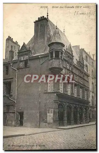 Cartes postales Riom Hotel des Consuls