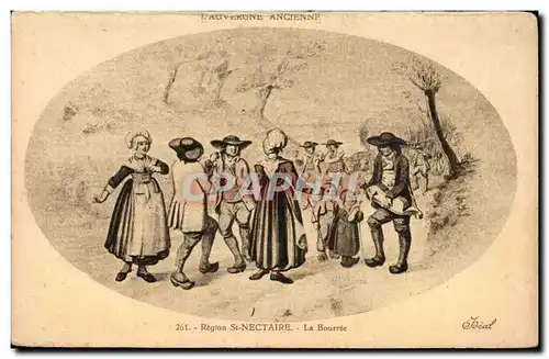 Cartes postales Region St Nectaire La Bourree Folklore Costume