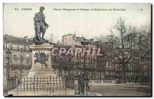 Cartes postales Paris Place Wagram et Statue d Alphonse de Neuville